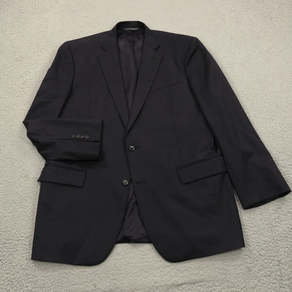 Brooks Brothers 1818 Blazer Jacket 46L Madison Navy Blue Estrato Made in USA ***